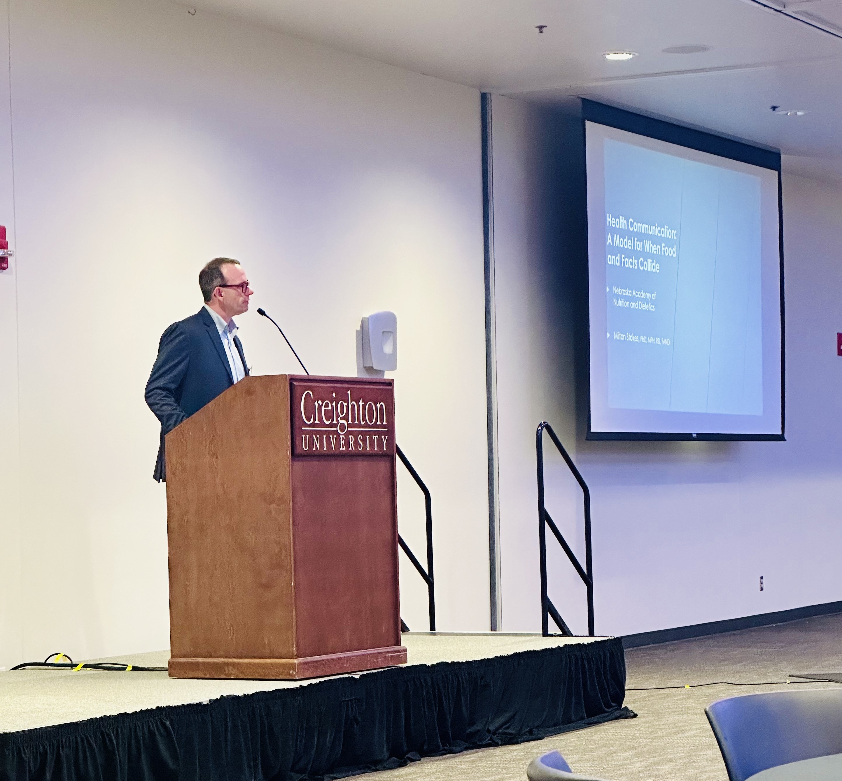 Dr. Milton Stokes Speaks at Nebraska Nutrition & Dietetics Conference